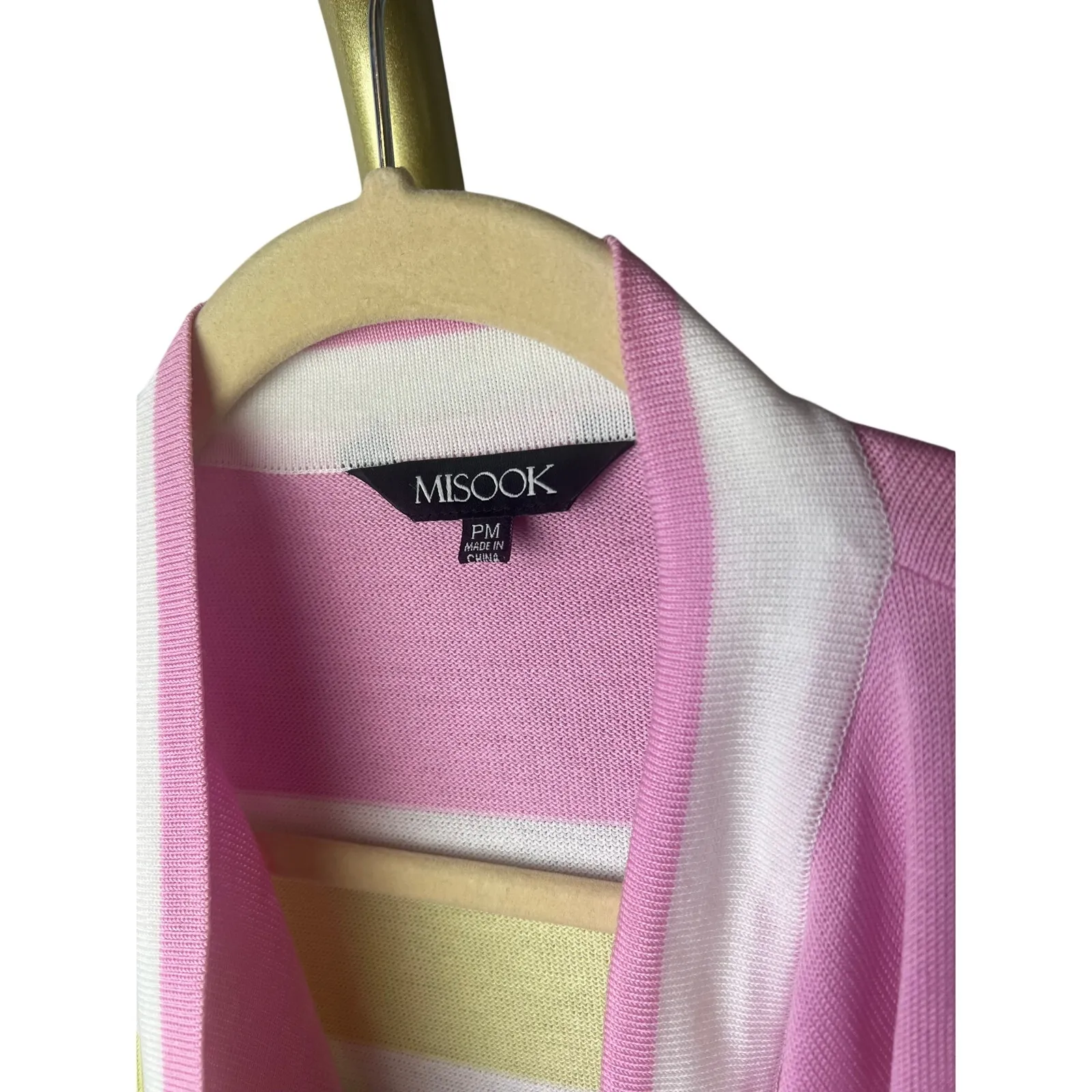 Misook Colorblock Draped Cardigan Women’s Petite Medium (PM) - Image 4