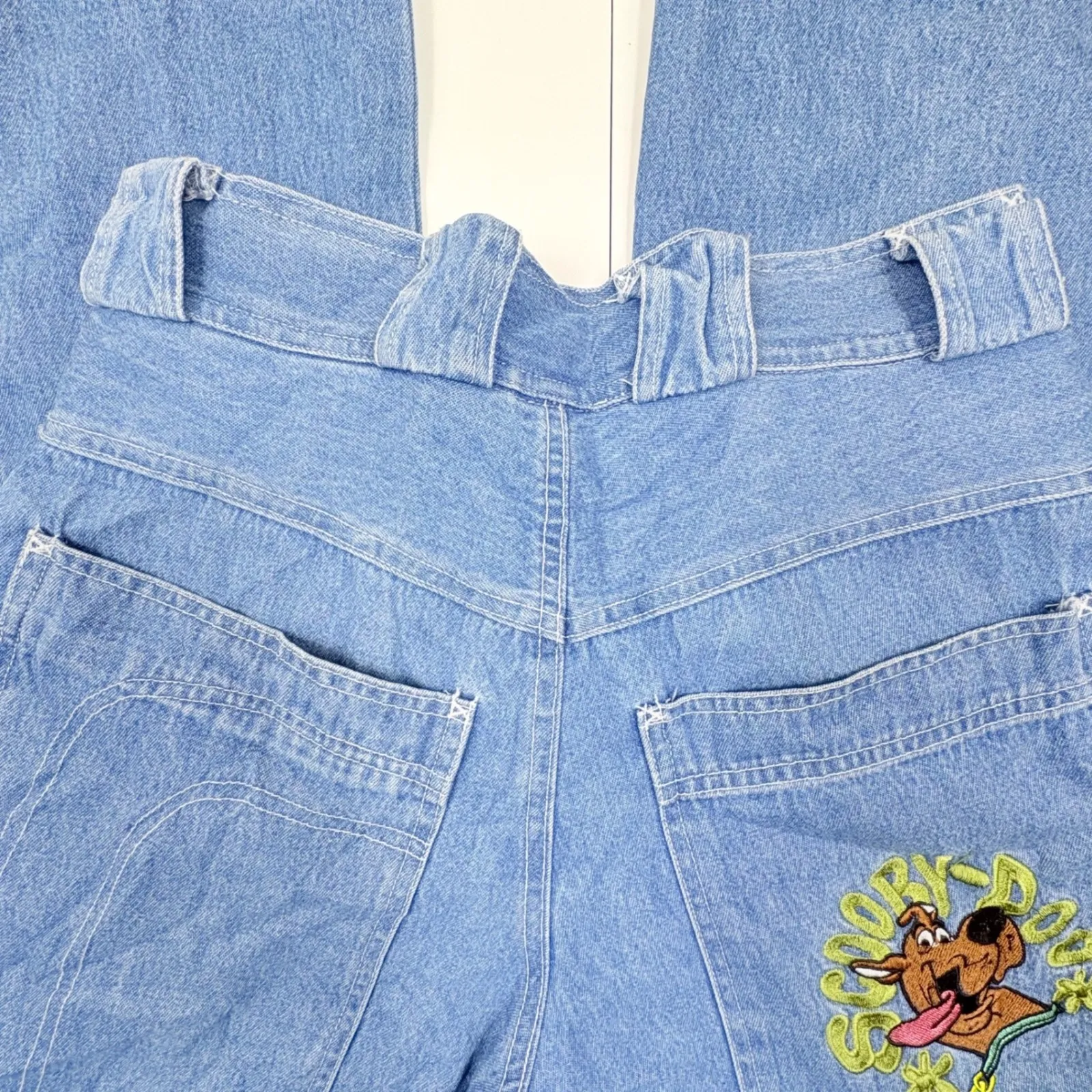 Y2K Scooby Doo Cartoon Network Wide Leg Low Rise Jeans Womens See Measurements Blue Size undefined - Image 12
