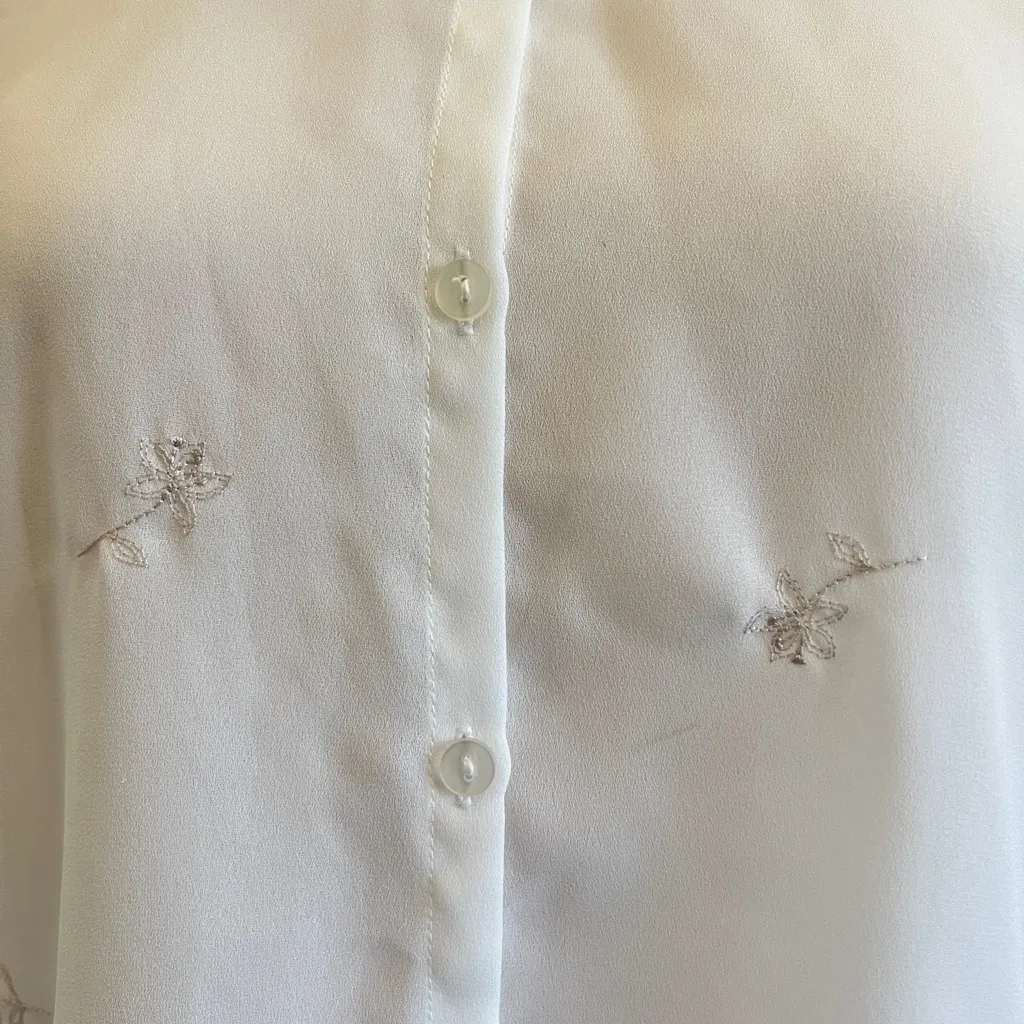 Norton McNaughton White Long Sleeve Button Down Shirt - Image 3