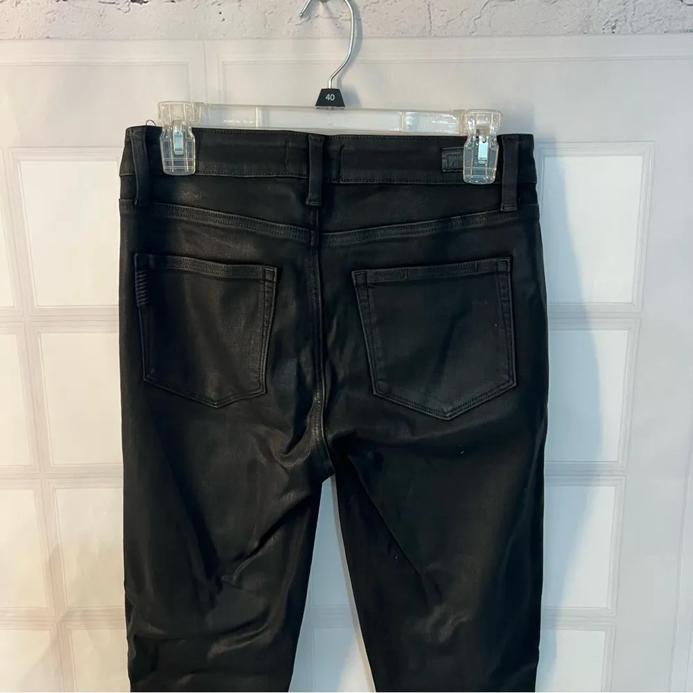 Paige Boston ankle in black fog luxe coating Skinny Pants - Image 6