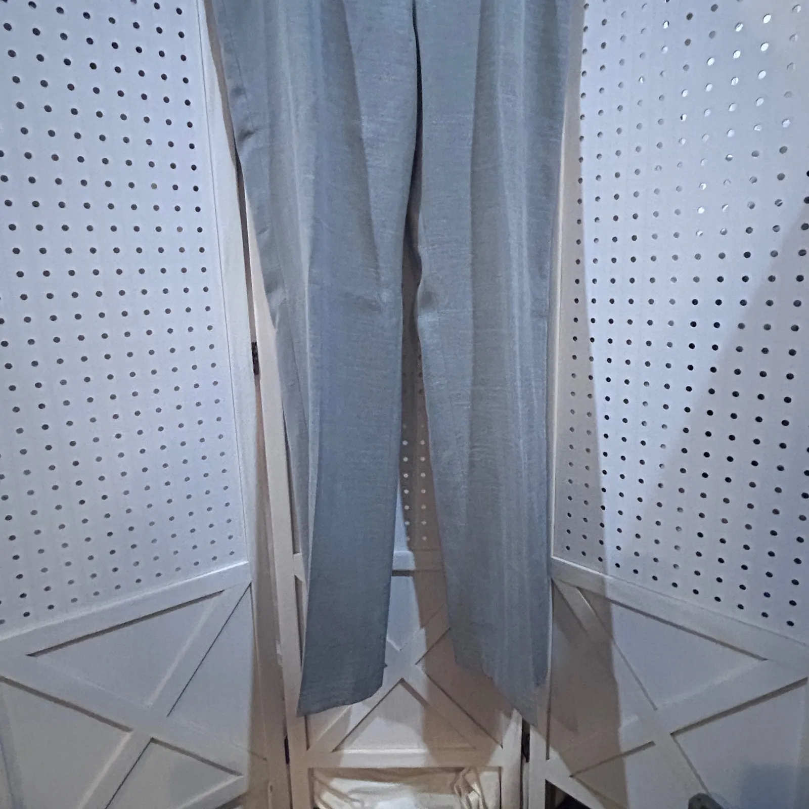 Le Suit Light Gray Herringbone Career Pants Size 12 - Image 3