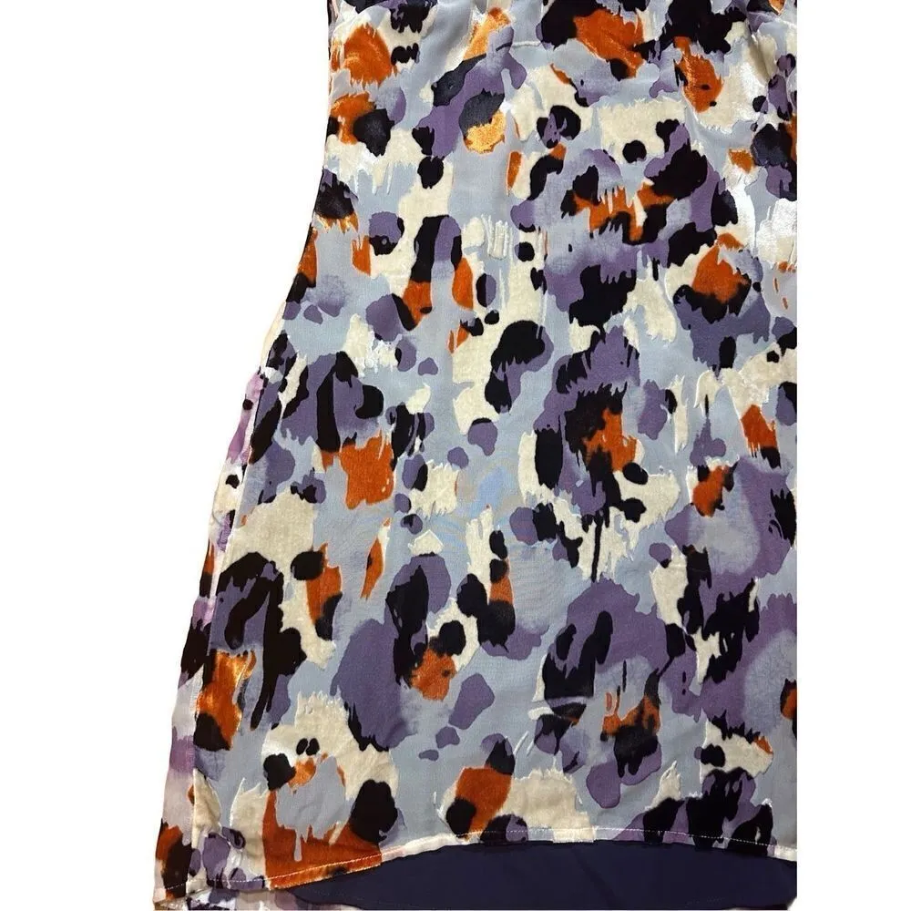 Cabi Radiant Velvet Burnout Mini Dress Floral Sz XS - Image 6