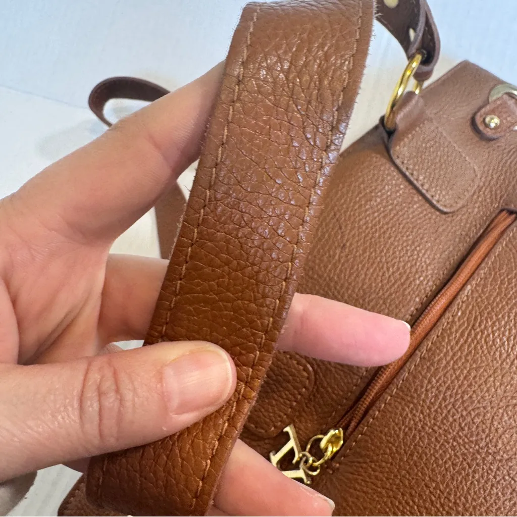 Vintage Tuscany Leather Tan Tote Bag Handbag Purse Classic - Image 7