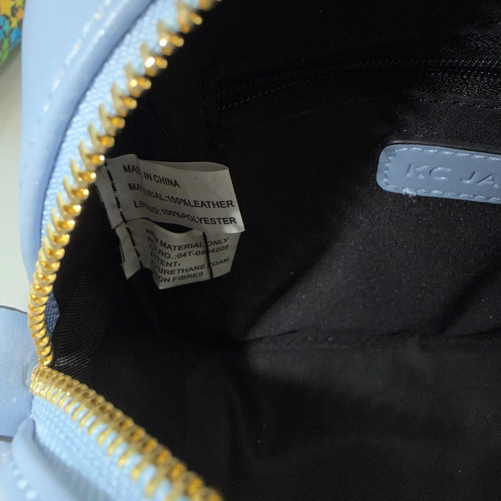 KC Jagger Blue Leather Crossbody Bag Tassel Shoulder Bag - Image 7