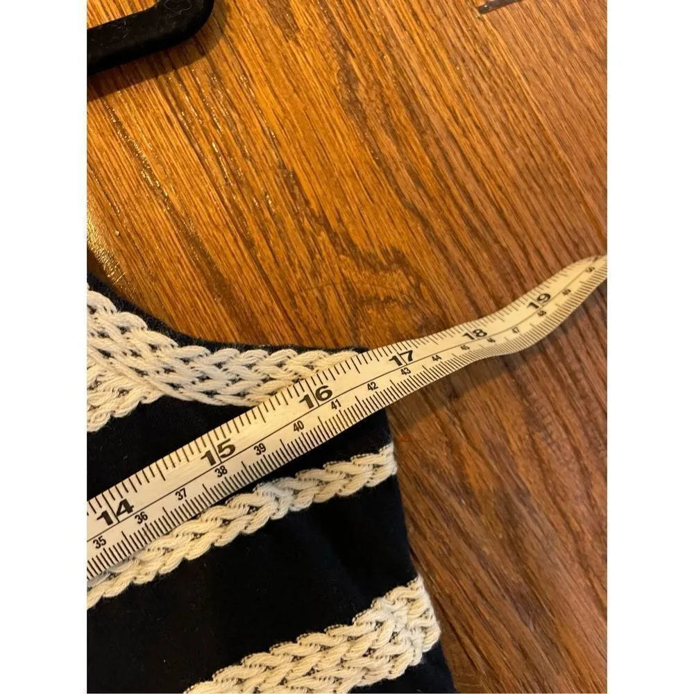 Max studio navy rope trim tank dress small - Image 9