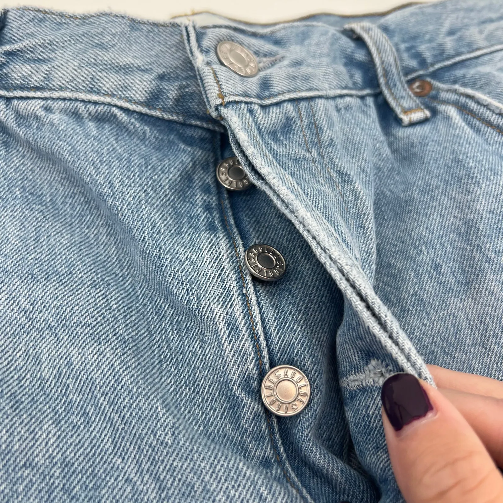 Agolde AGOLDE DAME jean denim SHORTS IN COAX revolve style a221-1206 size 32/ 14 - Image 7