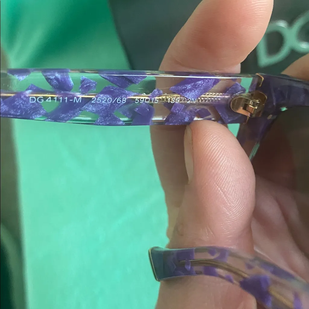 Dolce & Gabbana DG 4111 sunglasses with a violet cube acetate frame - Image 8