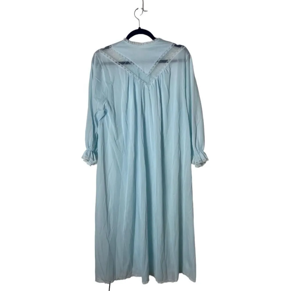 Luxite Holeproof SZ 34 Vintage 1950s blue sheer nightgown Size M - Image 2