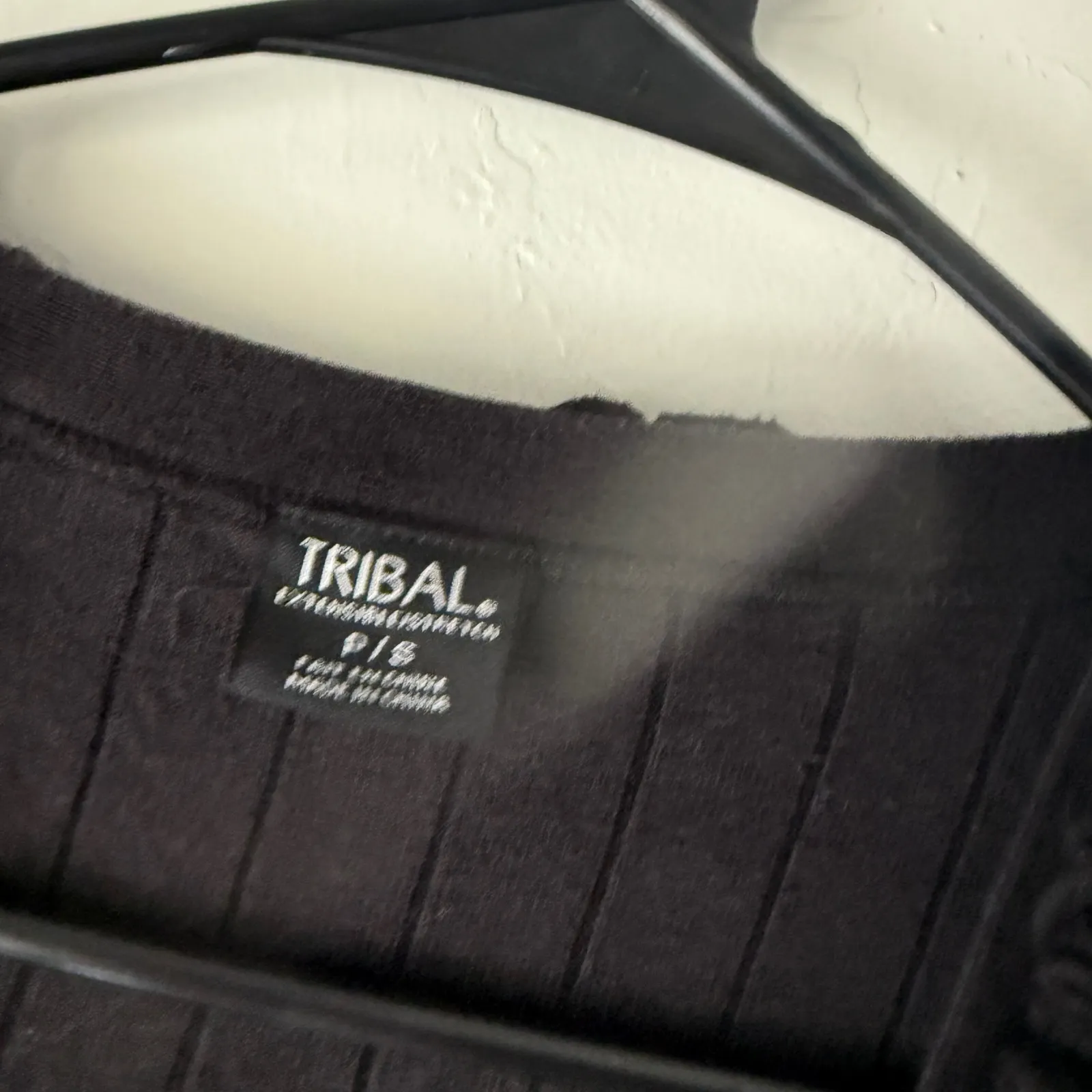 Tribal S Y2k Black Ruffle Trim Long Sleeve Cardigan Ribbed Knit Fitted Sweater‎ - Image 8