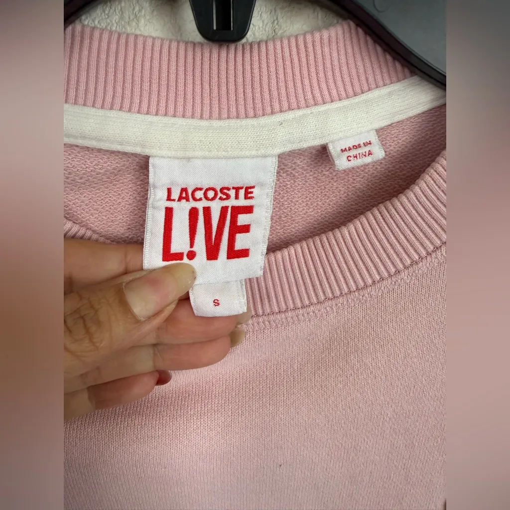 Lacoste Live Light Pink Crewneck - Image 3