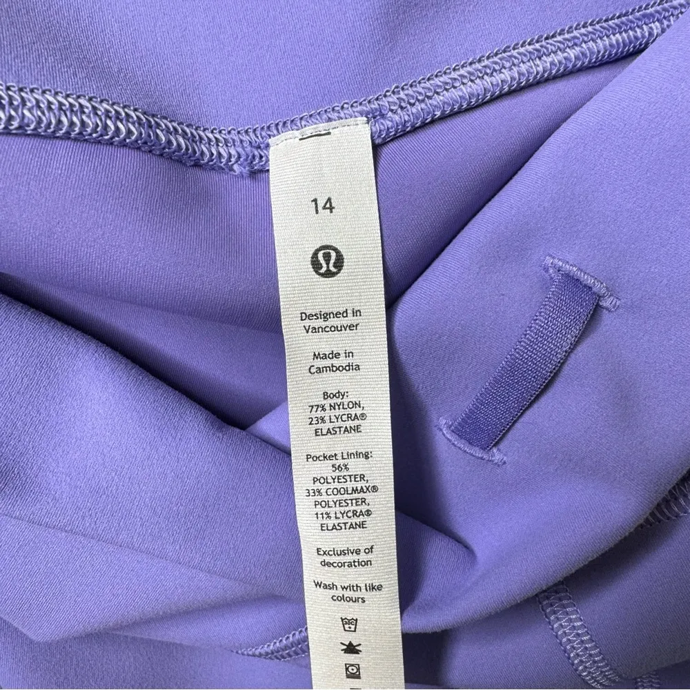 Lululemon Wunder Train High Rise Tights Athletic Leggings Dark Lavender 14 NWT - Image 10