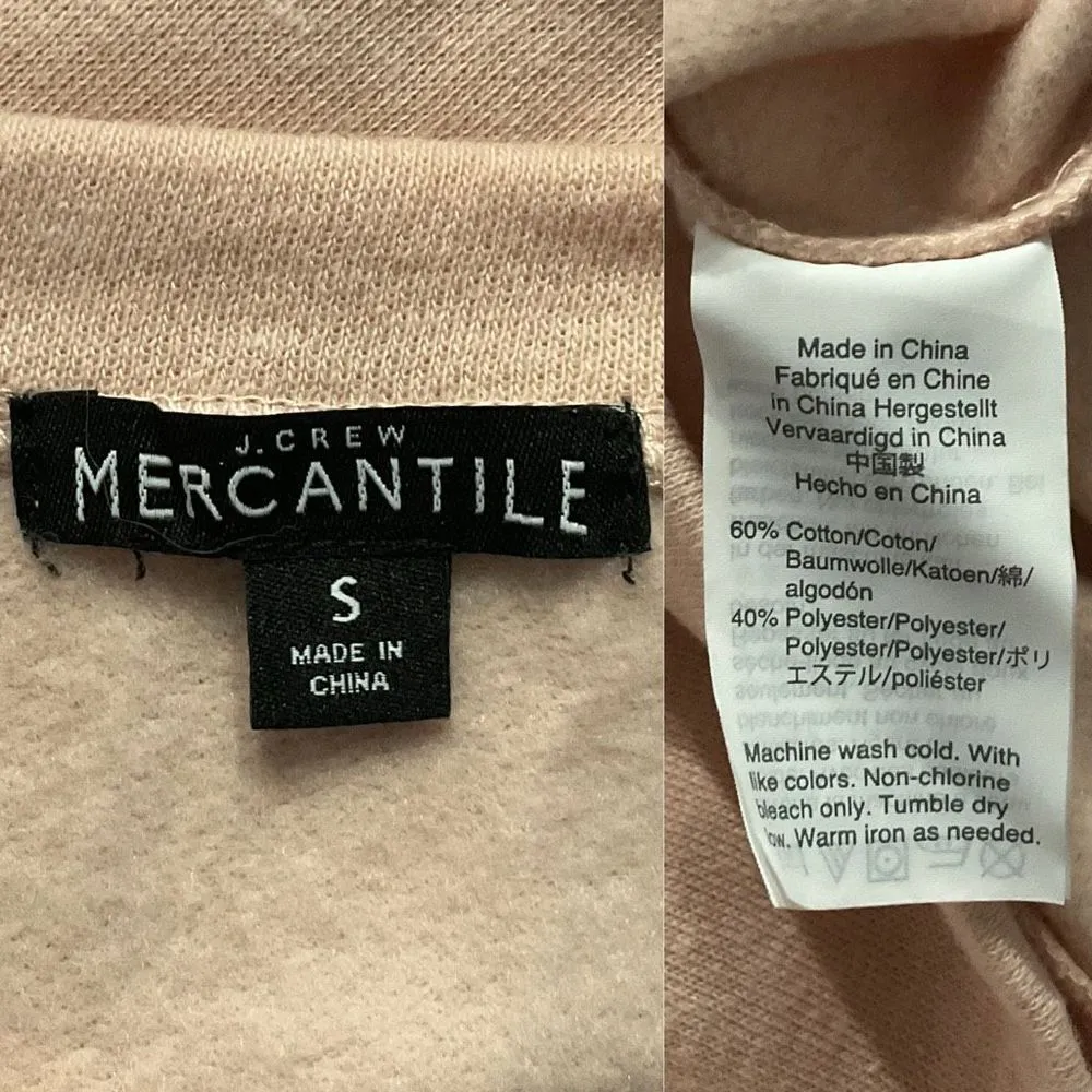 J.Crew  Mercantile Heathered Pink Ruffle Trimmed Pullover Sweater Small - Image 4