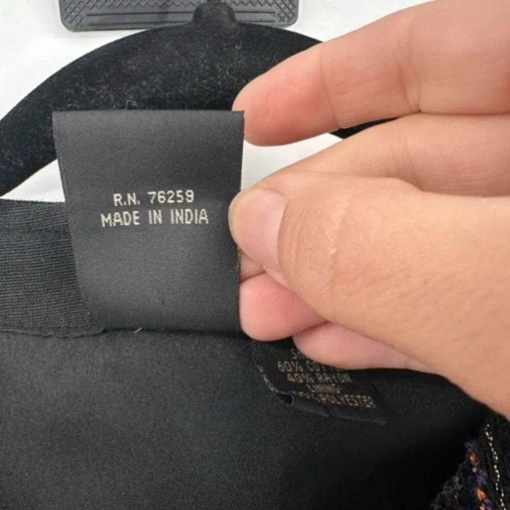 Vintage 90s DK by Daniel K Womens Patchwork Button Front Jacket Multicolor Large Red - Image 7