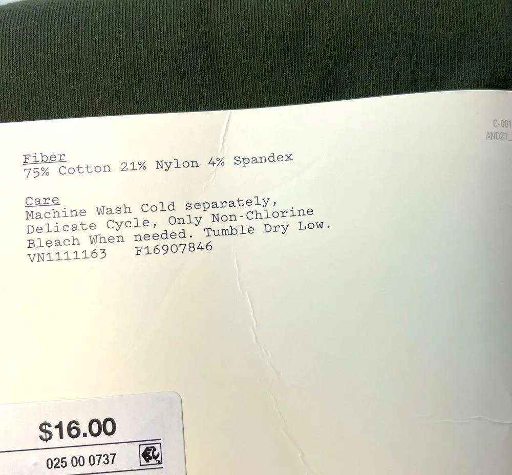 A New Day Seamless Capri Leggings High Waist Olive Green Size S/M  NEW! - Image 5