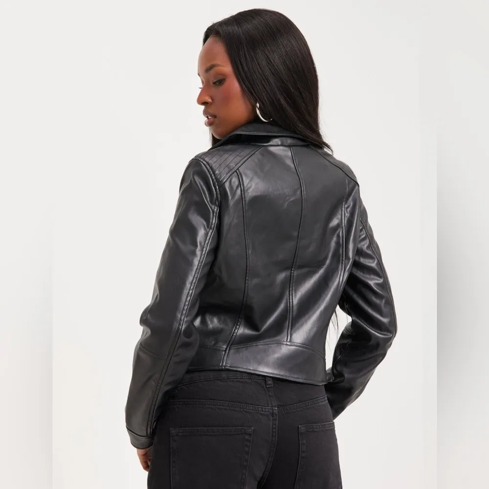 NWT Vero Moda Bella Annabel Coated Biker Jacket - Image 2