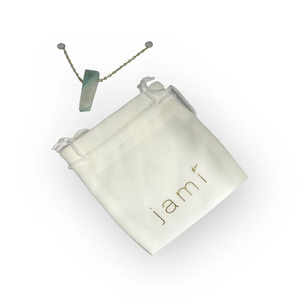 new Jami ᪥ Dainty Raw Blue Amazonite Crystal Shard Necklace ᪥ 24K Gold Plate ᪥ - Image 9