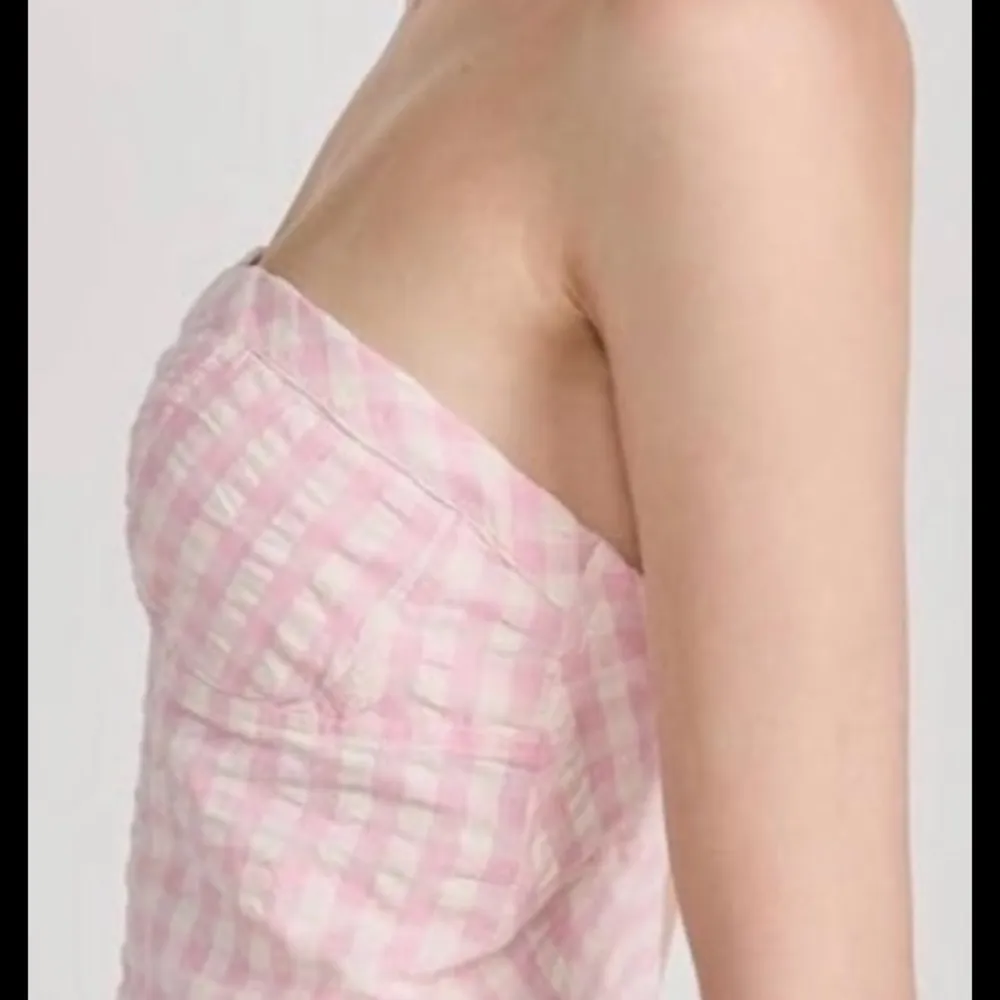 Free People Women's Leilani Gingham Tube Top. Size XL - Image 4