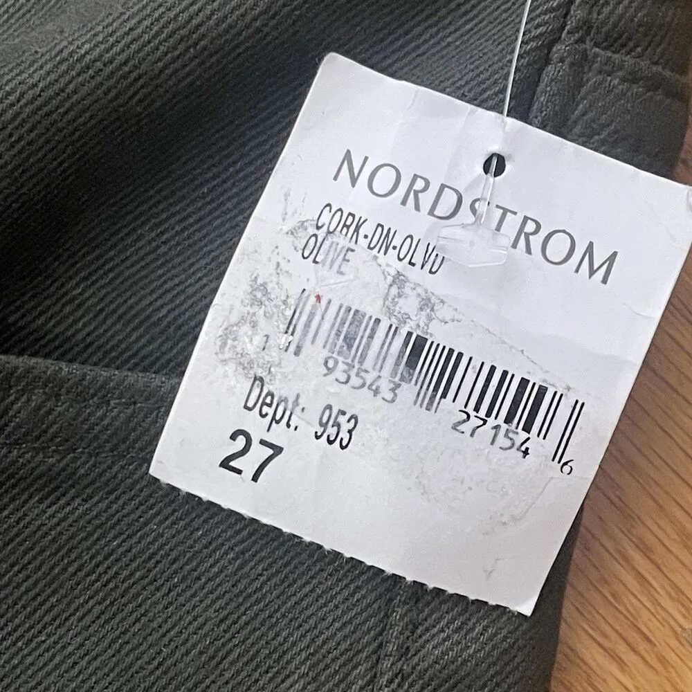 FRANK & EILEEN Cork Everyday Straight Leg Jeans Size 27 Olive Green NEW Wax Coat - Image 5