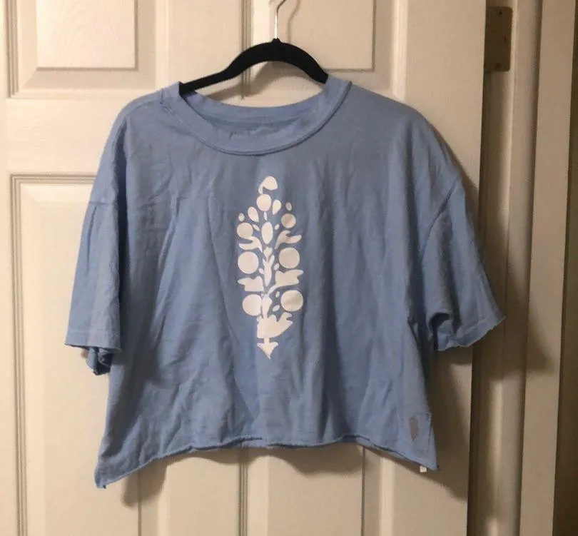 Womens FP Movement by Free People Tee sz M blue - Image 2