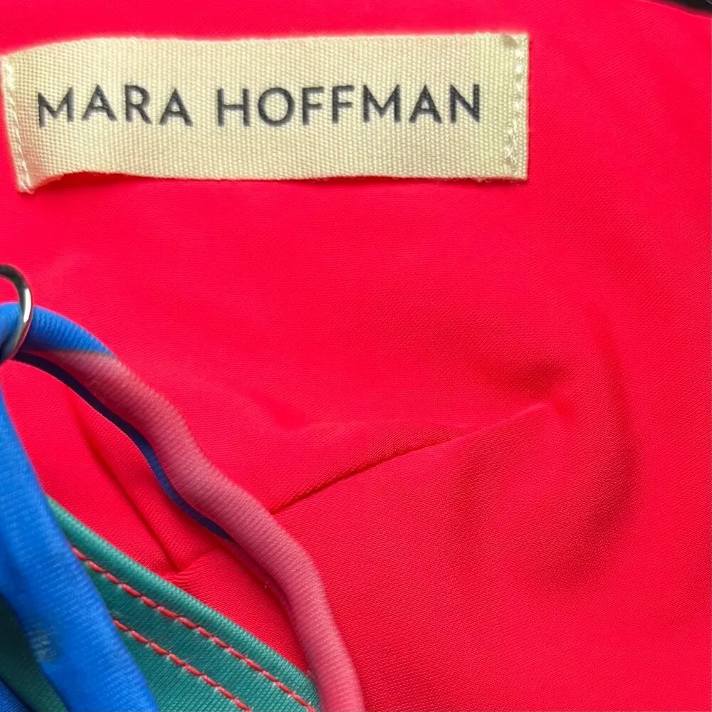 Mara Hoffman Womens Astrid Blue Multi bikini top in a chapiteau print Swim S - Image 7