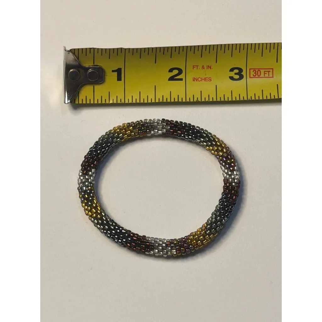 Sashka Bracelet Handmade Boho Chic Crochet Beaded Roll - Image 3