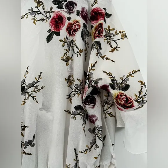 Boohoo Plus Flower Ruffle One Piece White‎ Romper Plus Size 18 - Image 12