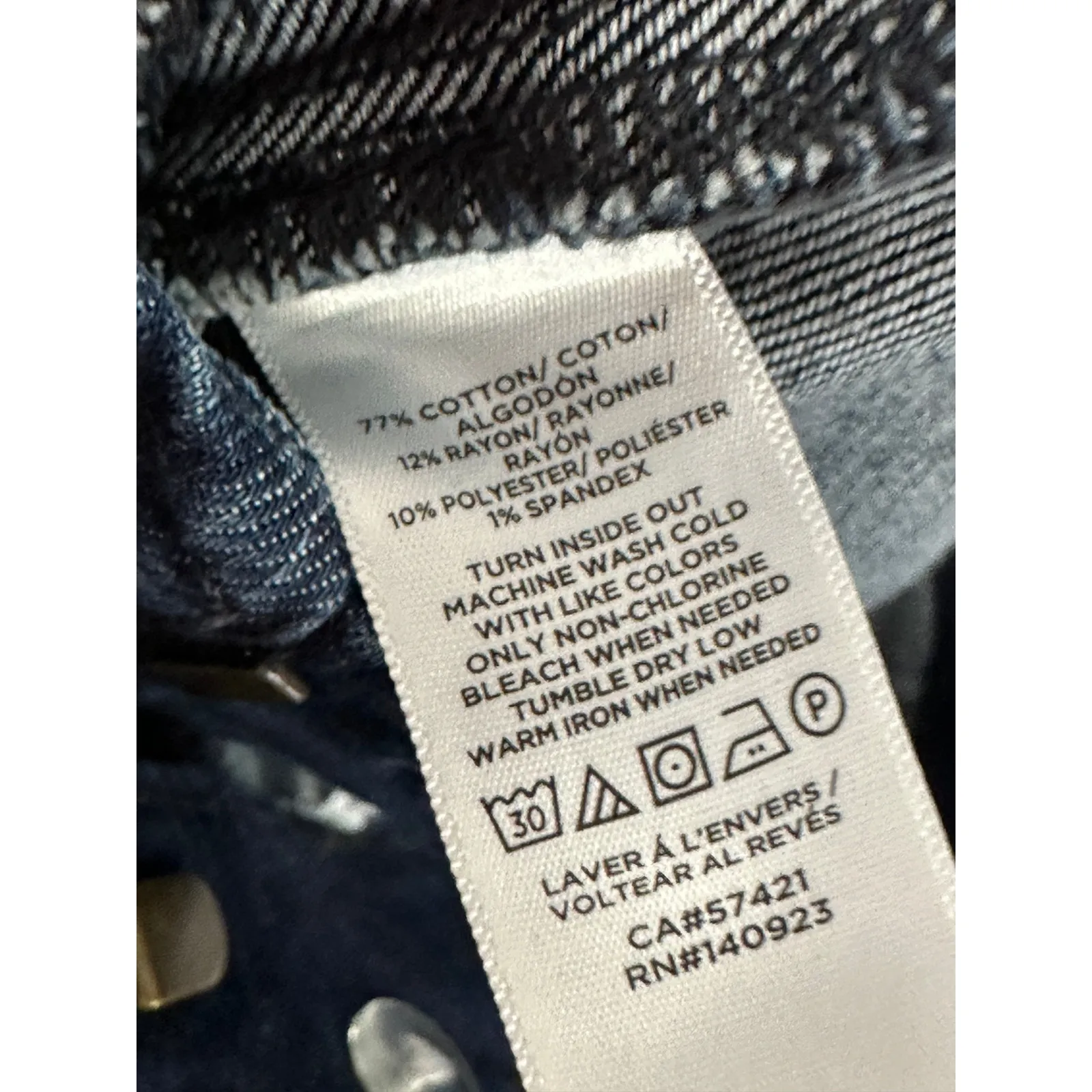 LOFT High Waist Straight Belted Dark Wash Blue Denim Jeans Women's Size 25/0 - Image 10