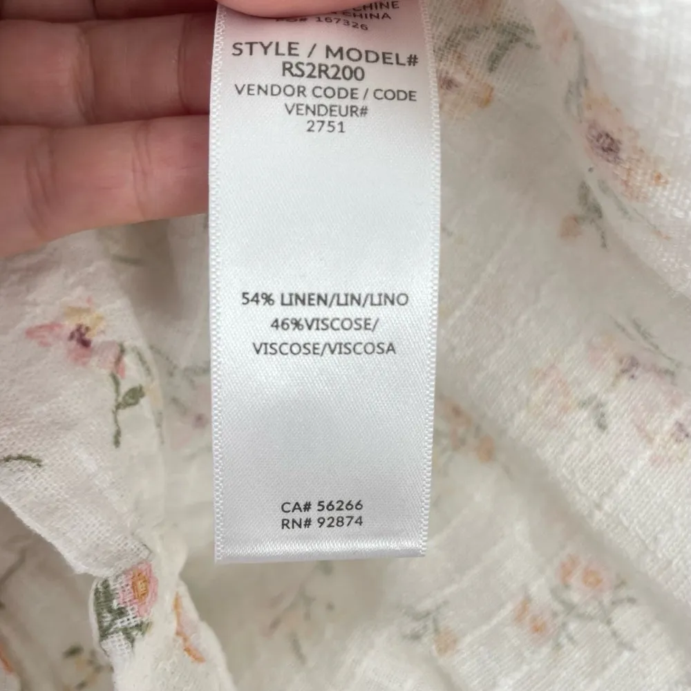 Mary Lawless Lee X Splendid Womens Puff Sleeve Elastic Waist Zip Front Romper XS - Image 9