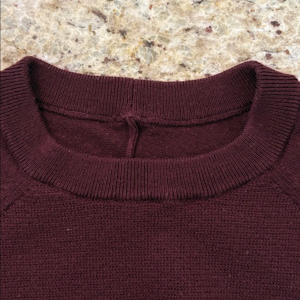 Lululemon Luxe Toga Pilates Old Money Sit In Lotus Sweater - Garnet 100% Merino - Image 6