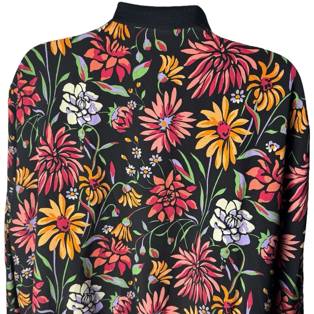 NEW Philosophy Bomber Jacket Floral Bohemian Lightweight Pockets Full‎ Zip XL - Image 6