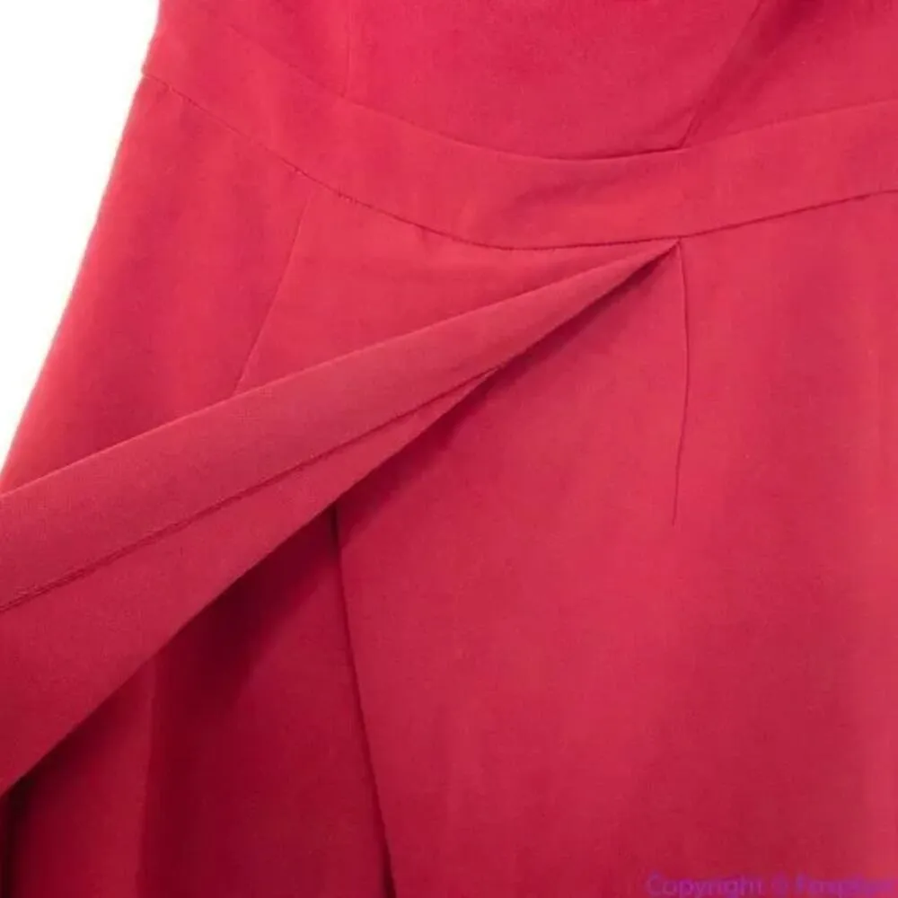 NEW white house black market Wine Red Convertible Strapless SplitLeg Jumpsuit, 2 - Image 11