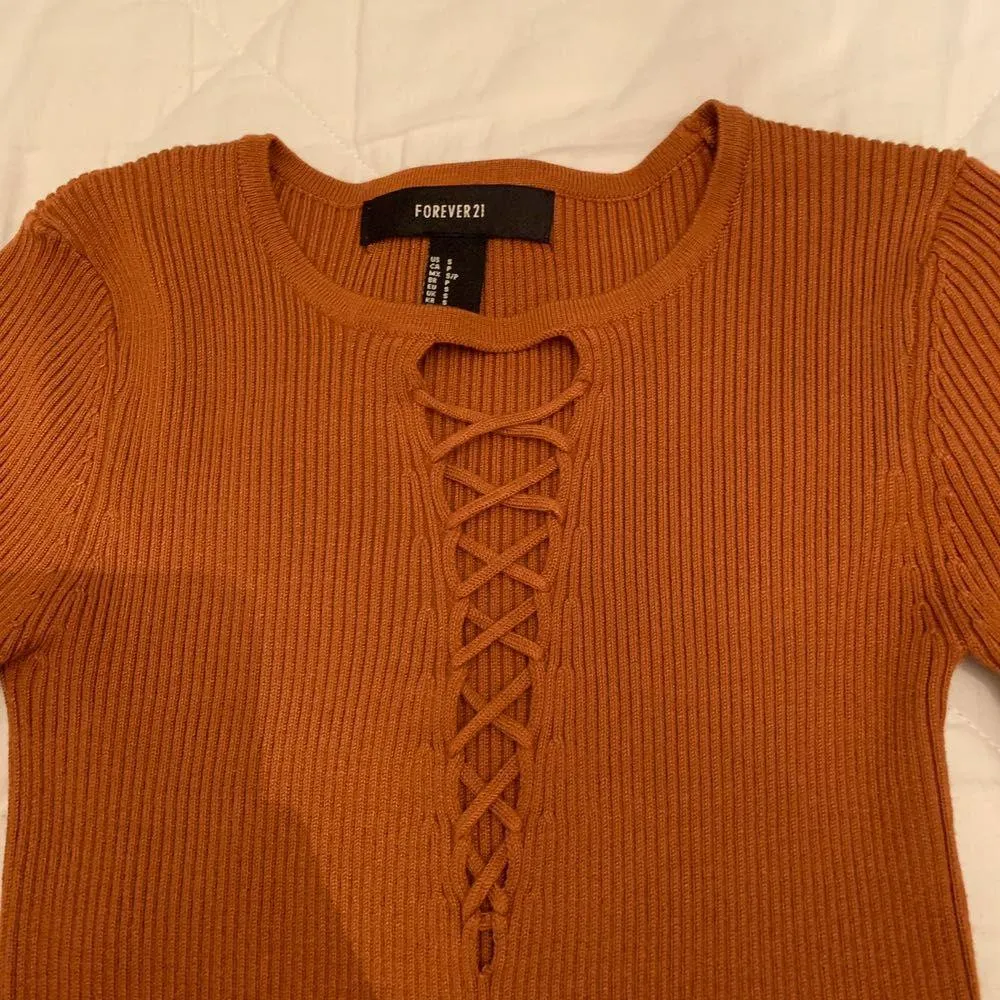 Rust Crop Sweater  - Image 3