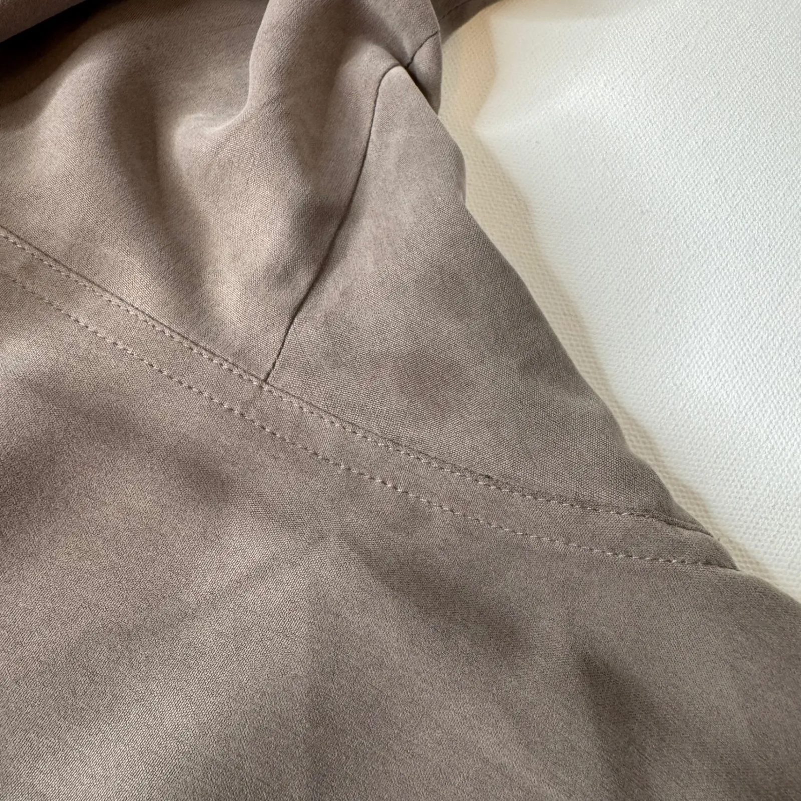 J Jill Womens‎ 100% Silk Dress Sz PS Olive Green Utility Short Sleeve Minimalist - Image 5