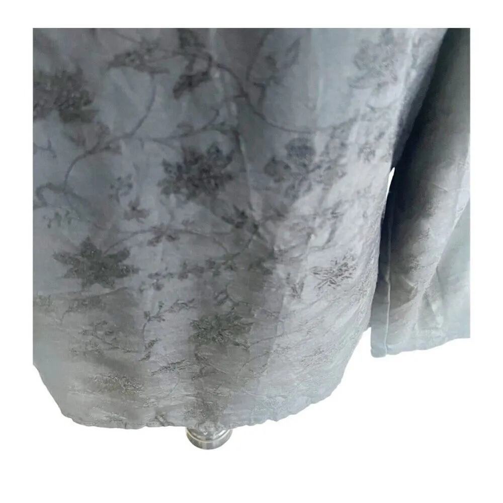 CP Shades Blouse Medium Floral Jacquard Black Long Sleeve Lagenlook City Chic - Image 4