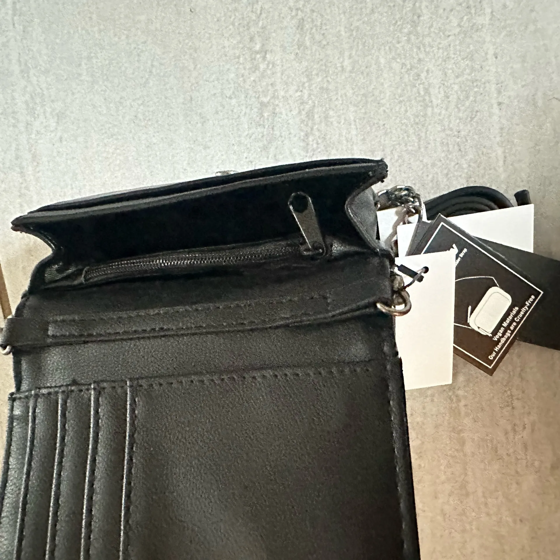 Ed Hardy Black Mini Crossbody Bag with Skull Design NWT - Image 4