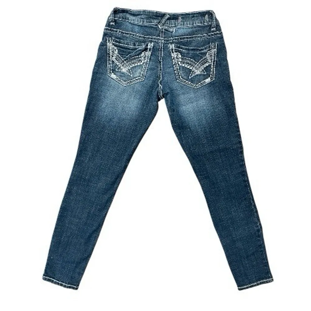 Vintage Hydraulic‎ Vikki Y2K Low Rise Skinny Ankle Legging Blue Jeans Streetwear - Image 2