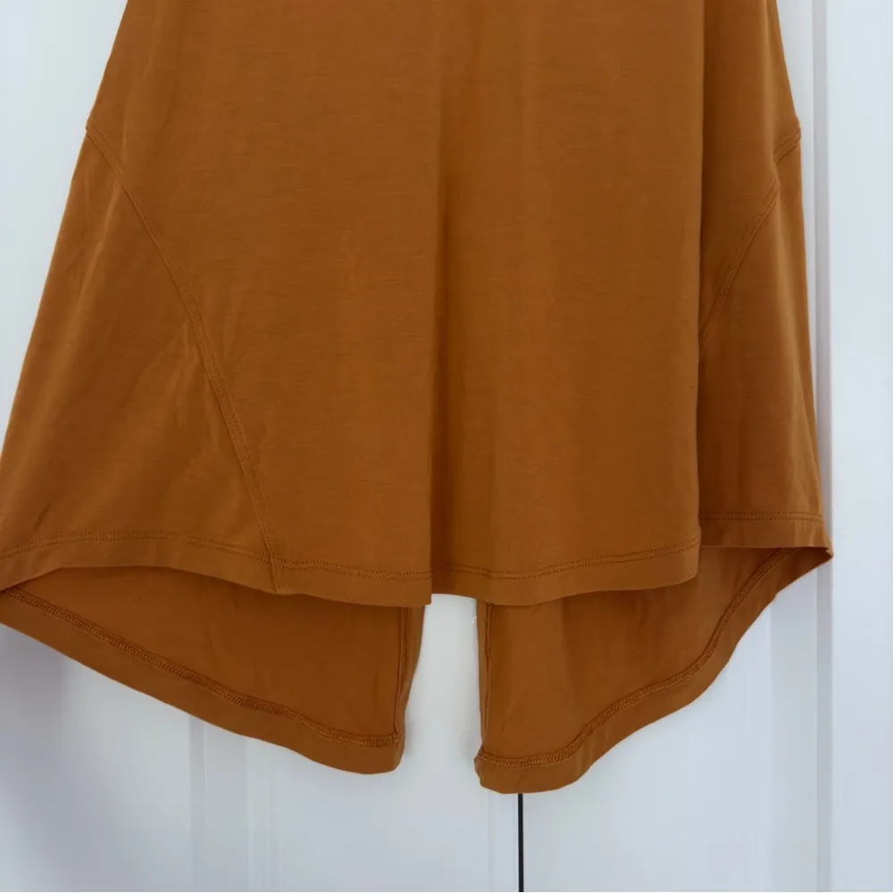 Lululemon Modal-Silk Yoga Tank Top in Autumn Orange athletic yoga Flowy tie back - Image 8