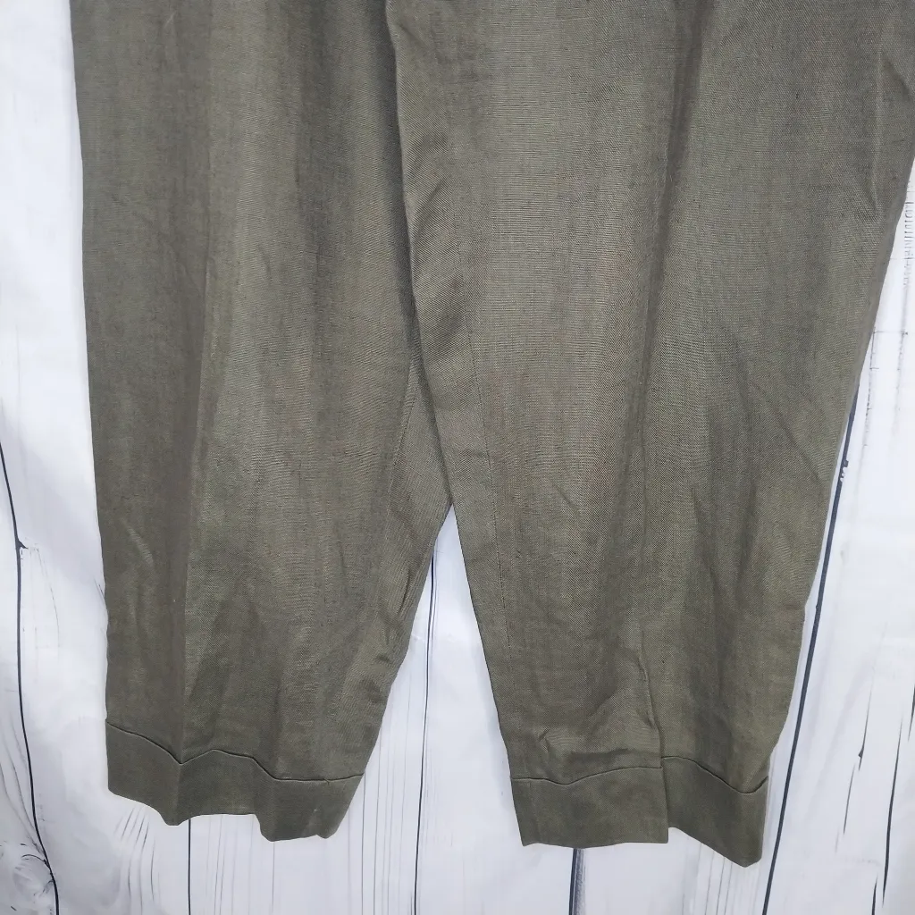 Valerie Stevens 100% Linen Cropped Pants - Image 4