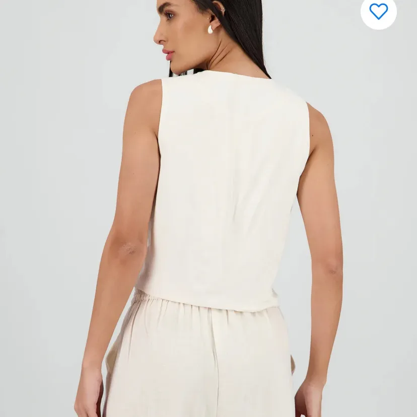 Versona seashell embroidered tassel vest linen XXL CREAM RED fall casual boho - Image 3