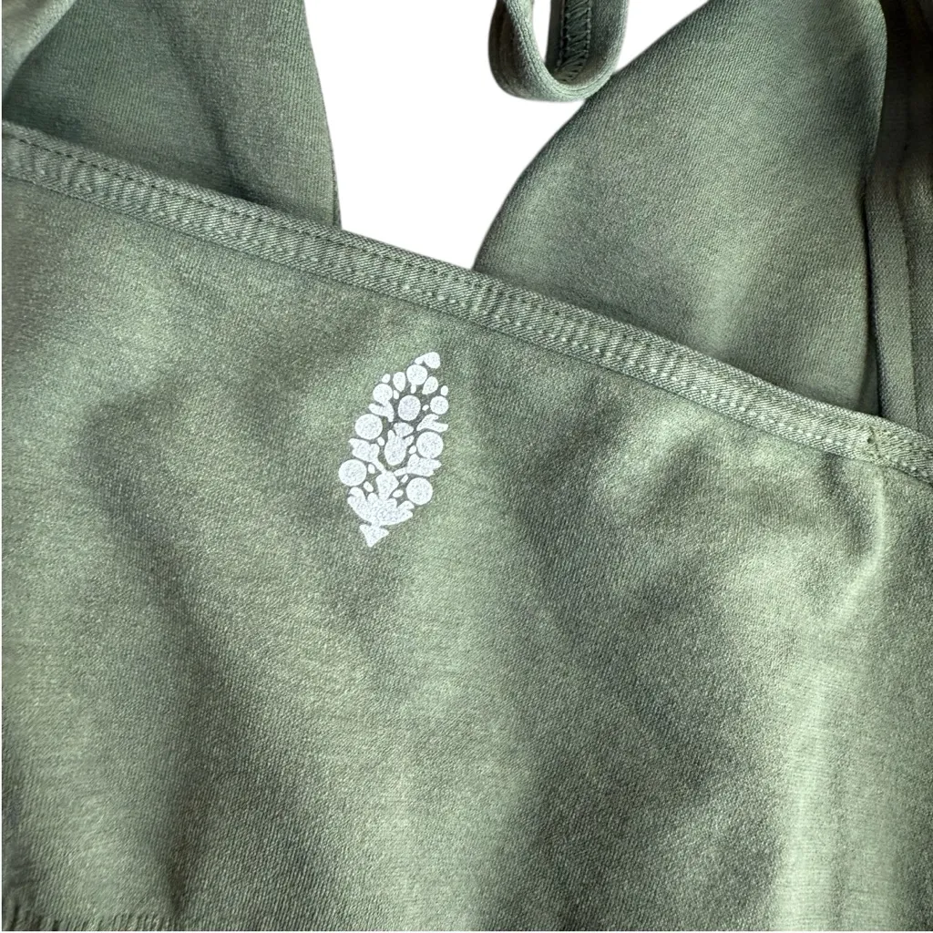 Free People‎ Movement Women’s M/L Good Karma Racerback Crop Moss Green Yoga New - Image 9