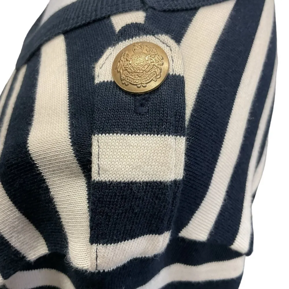 Joe Fresh Fisherman Striped‎ Cotton Long Sleeves Shift Dress Size M Black Cream - Image 5