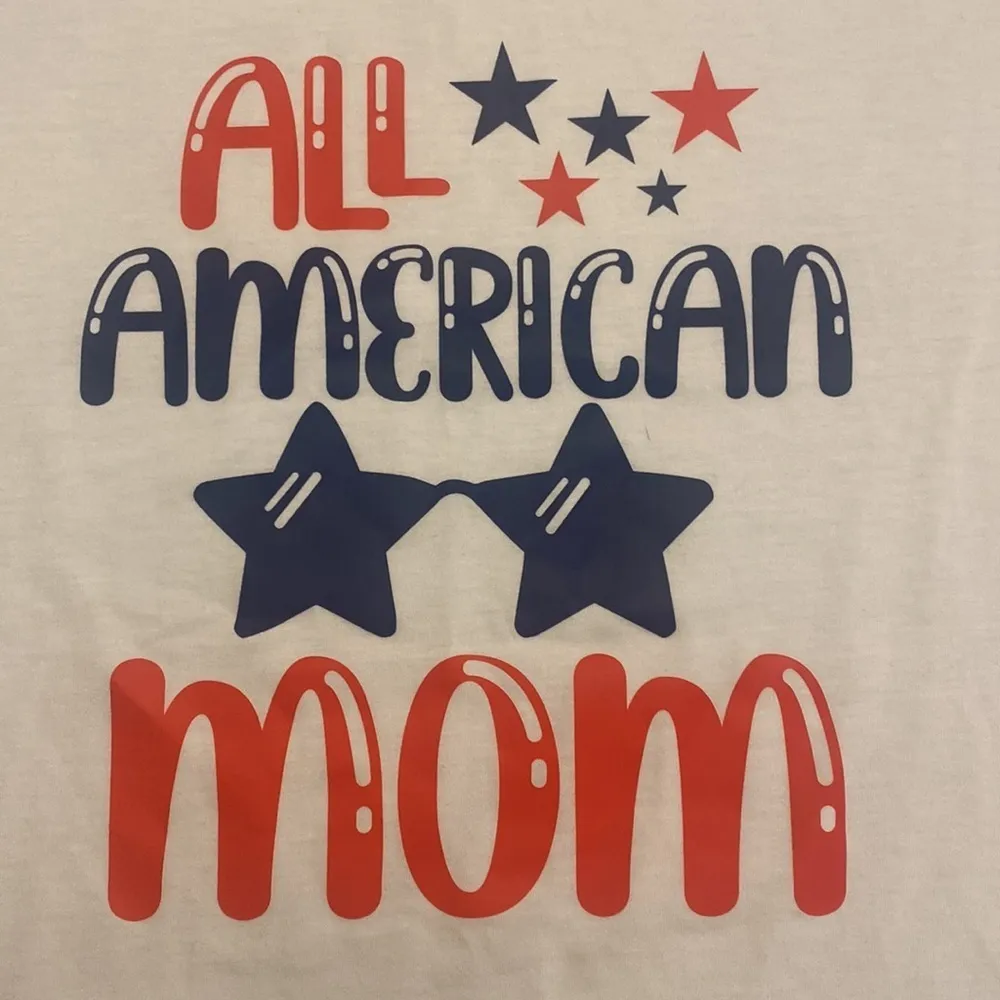 Pat Pat All‎ American mom tee Americana patriotic mommy and me size L Size L - Image 2