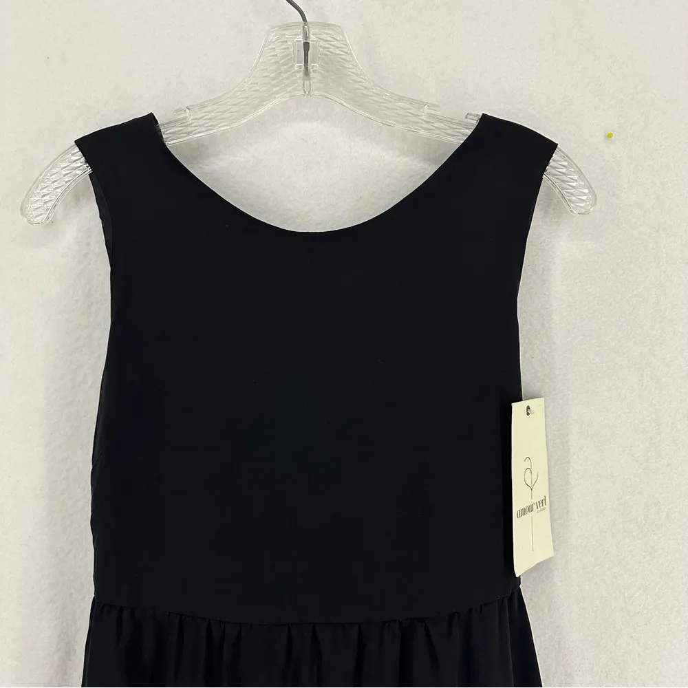 COPY - NWT Amour Vert Sleeveless Mini Dress Open Back Womens Medium Black - Image 2
