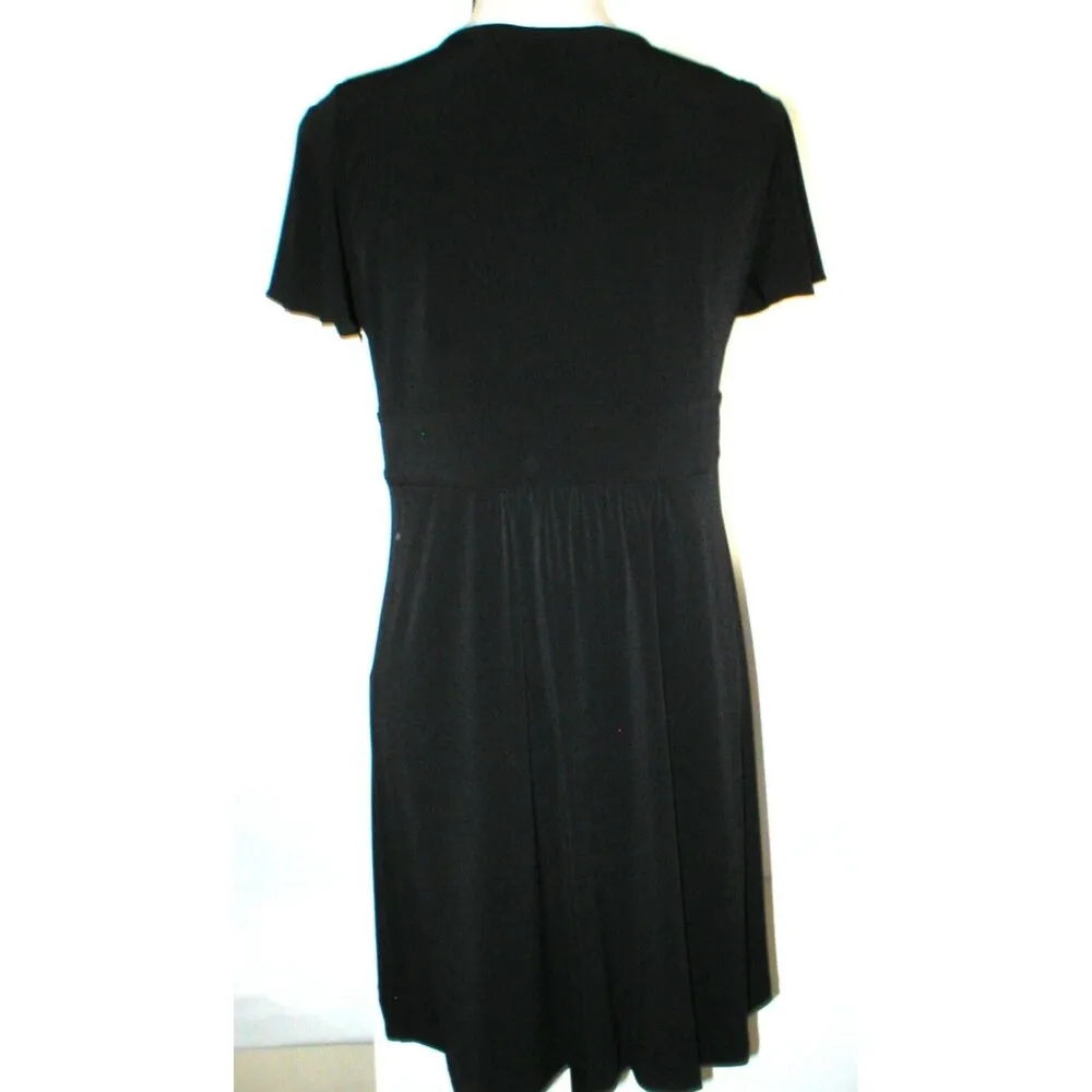 New NWT S Womens SP P  Petite Calvin Klein Dress Black Studs Party Date Work SS - Image 2