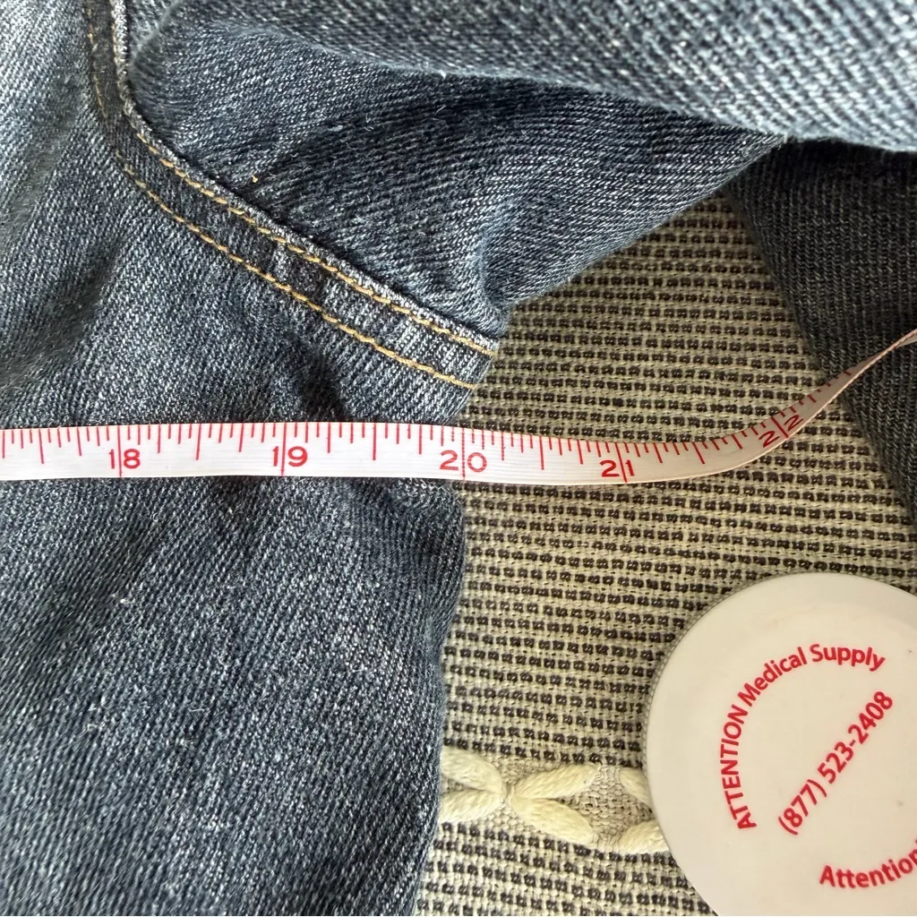 Vintage Y2K Women’s Giacca denim jacket w/ fur trim Size Large Bratz Winter Jean Blue - Image 12