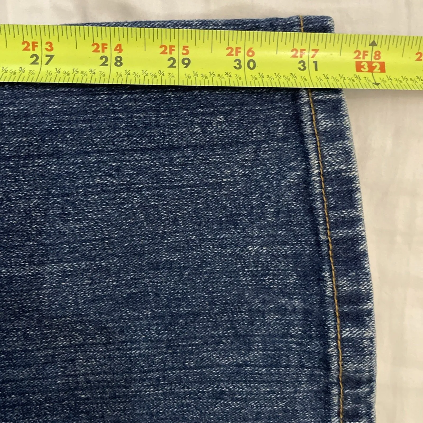 R4R Rave Jeans Vintage Junior Size 15 Y2K 90s Mid Rise Flare Hong Kong 32x32 Blue - Image 8