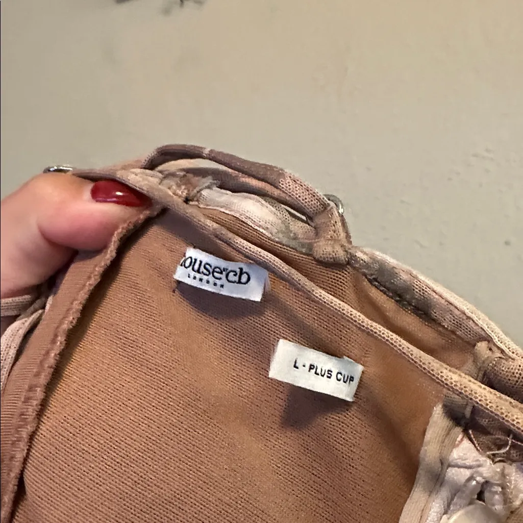 HOUSE OF CB L‎ D-DD 'Aiza' Cream Floral Print Maxi Dress NWOT - Image 6