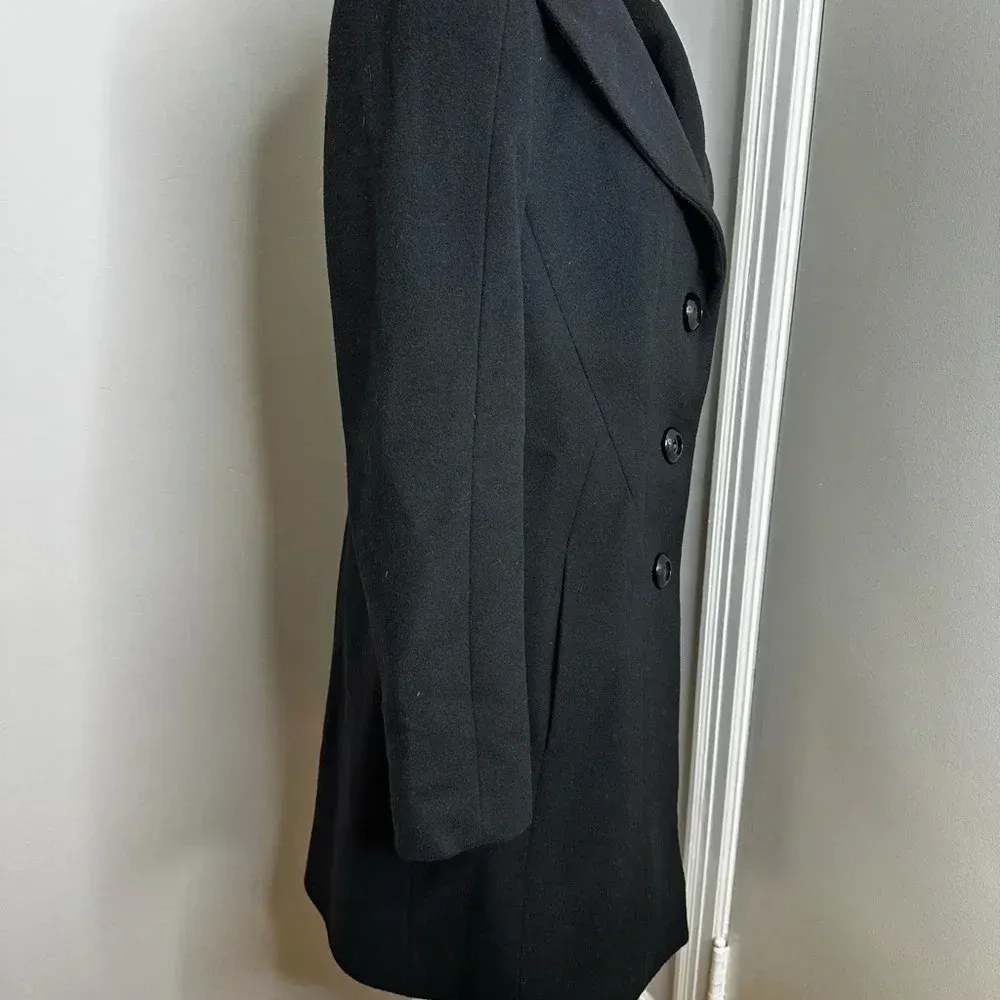 George Simonton Studio Designer Black Wool Peacoat. Sz: 10 Petite. Size 10P - Image 6