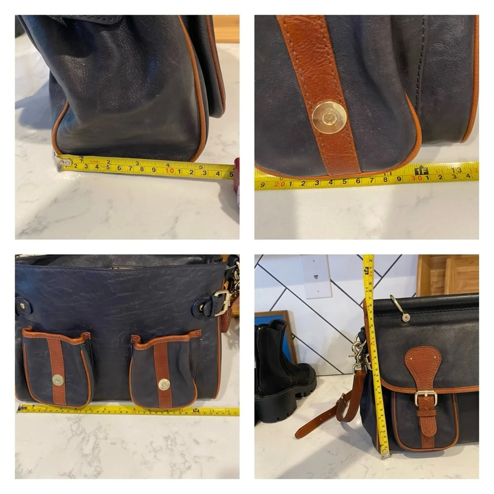 Anthropologie Schuller & Sons Philadelphia leather works Messenger bag classic - Image 9