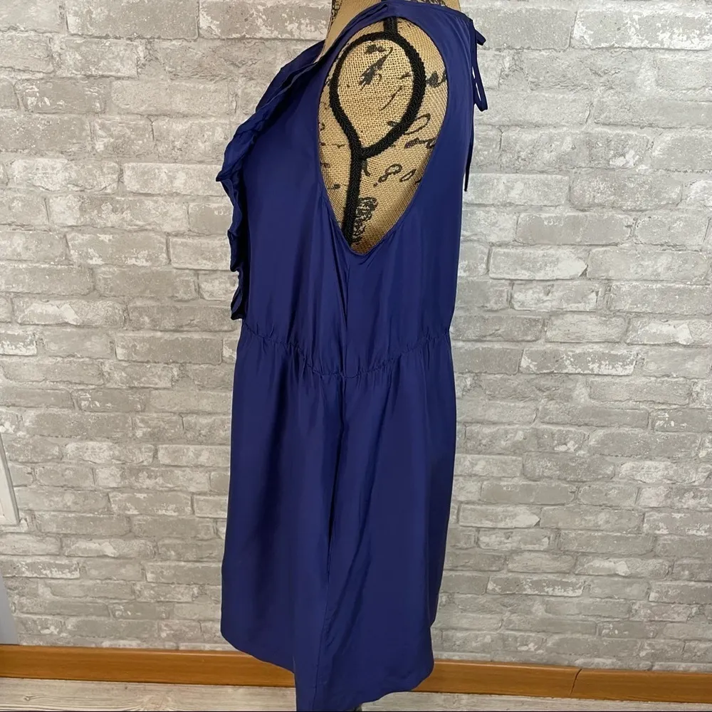 Anthropologie Maeve Silk Ruffle Dress - Image 3